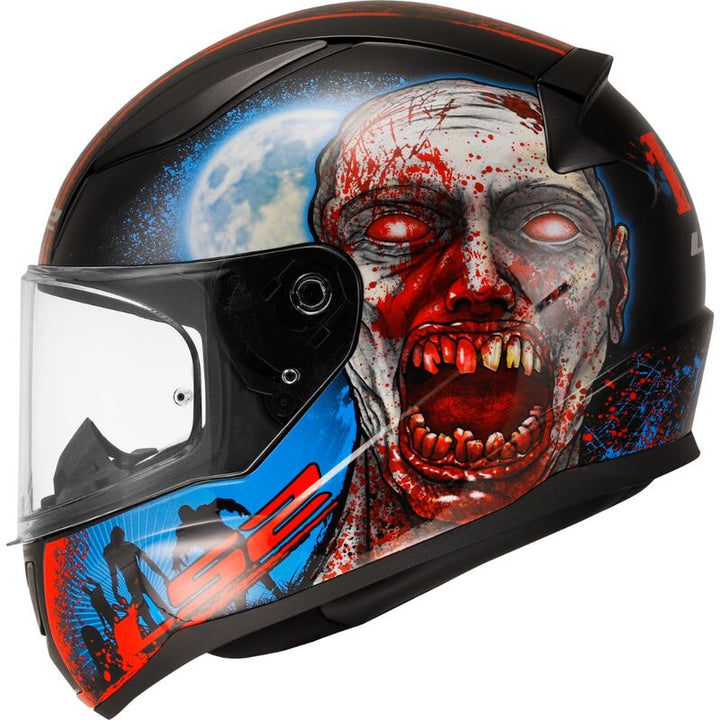 Casco Integrale LS2 Rapid II - Zombie - Nero Rosso