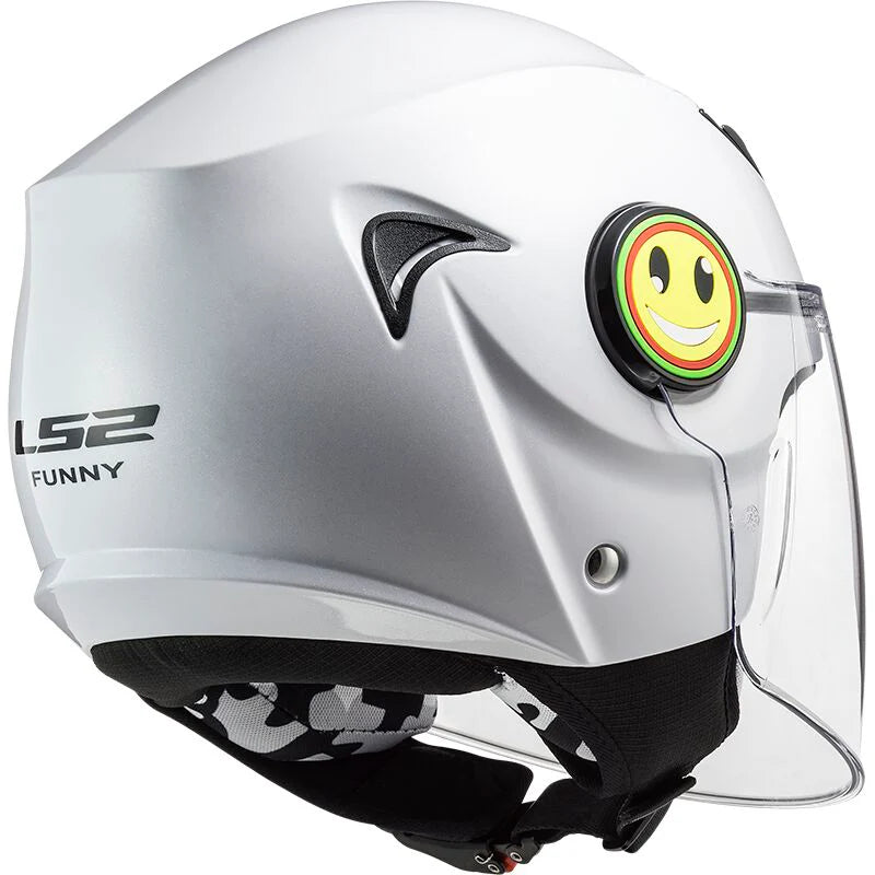 Casco Kid Jet LS2 Funny - Bianco Lucido