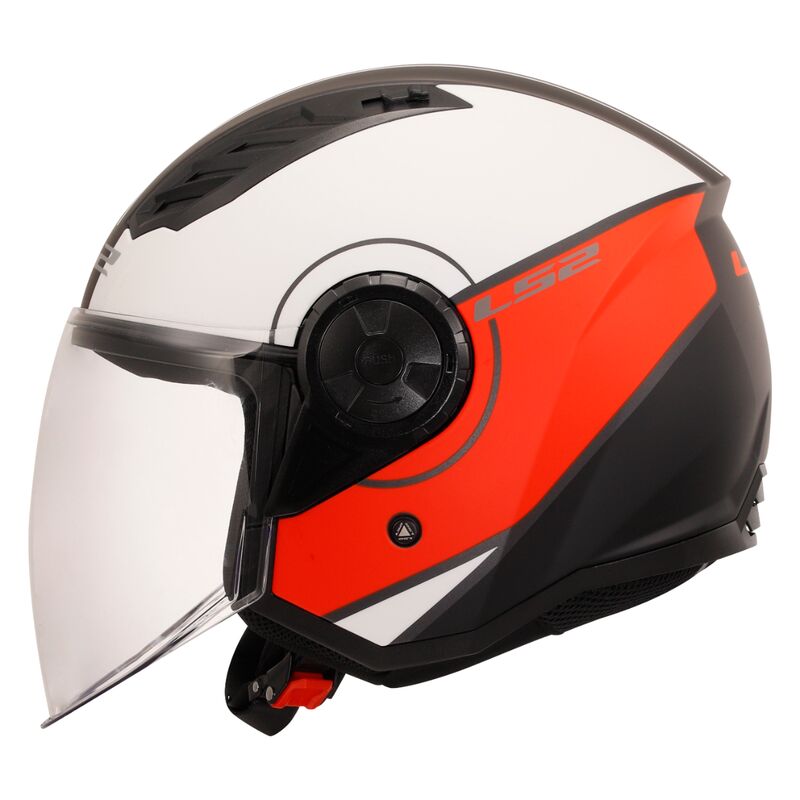 Casco Jet LS2 Airflow II - Cover Bianco Rosso - Opaco