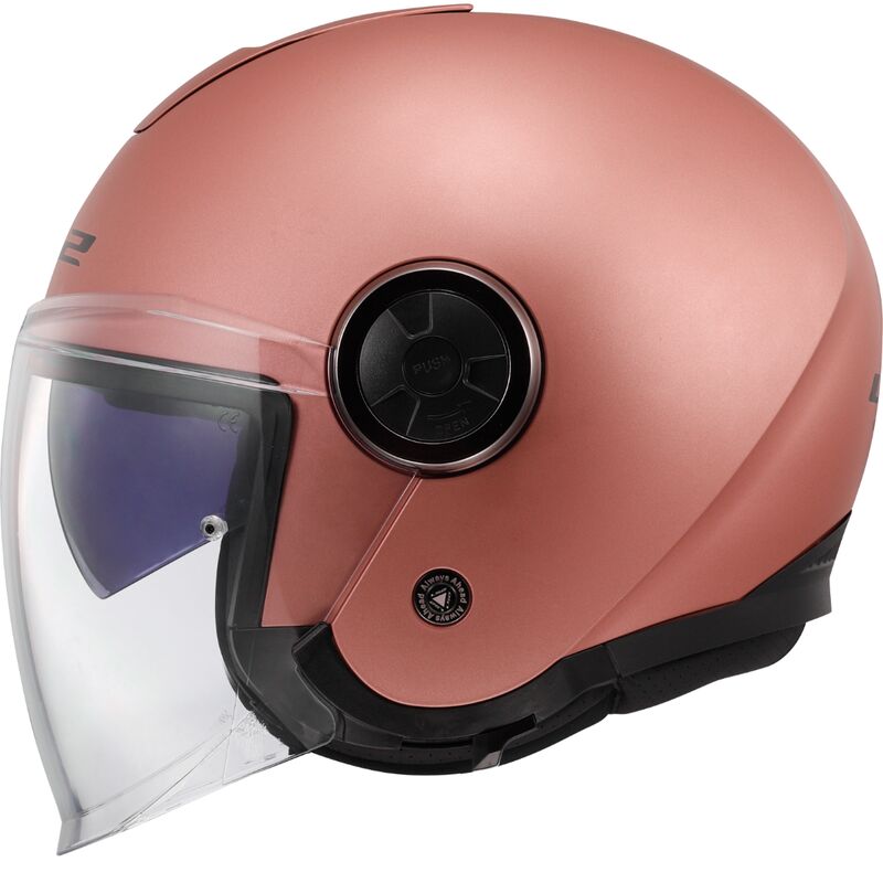 Casco Jet LS2 Classy II - Matt Gold Pink