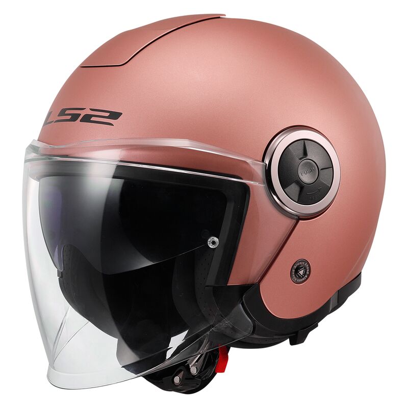 Casco Jet LS2 Classy II - Matt Gold Pink