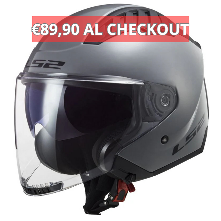 Casco Jet LS2 Copter II - Grigio Nardo Lucido