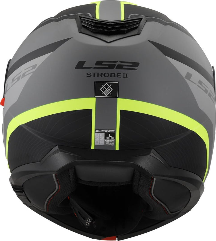 Casco Modulare LS2 STROBE II FF908 - MONZA Matt Black H-V Yellow - Doppia visiera