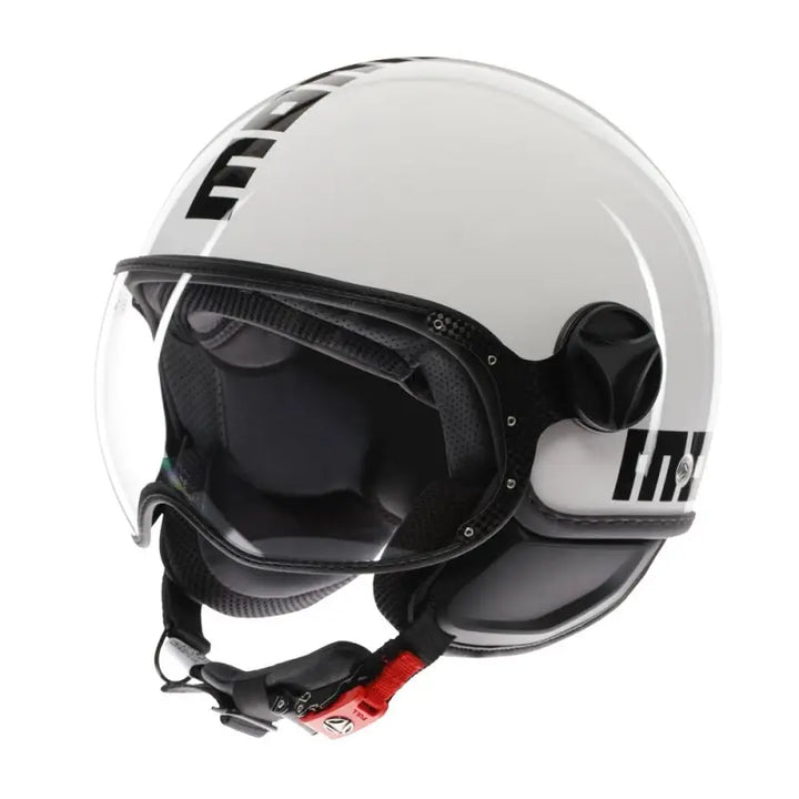 Casco Jet MomoDesign - Fgtr Classic - Mono Lucido Bianco Nero