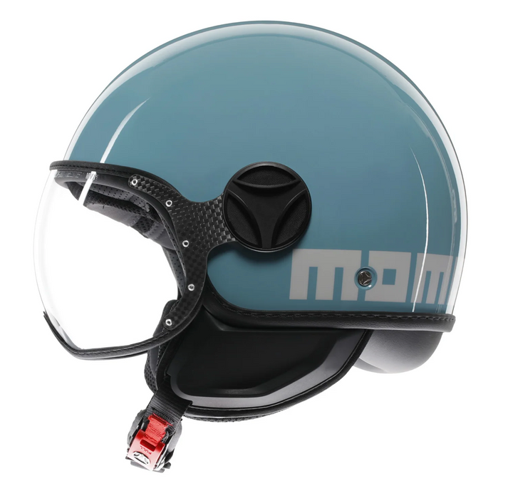 Casco Jet MomoDesign - Fgtr Classic - Candy Sky Azzurro Bianco