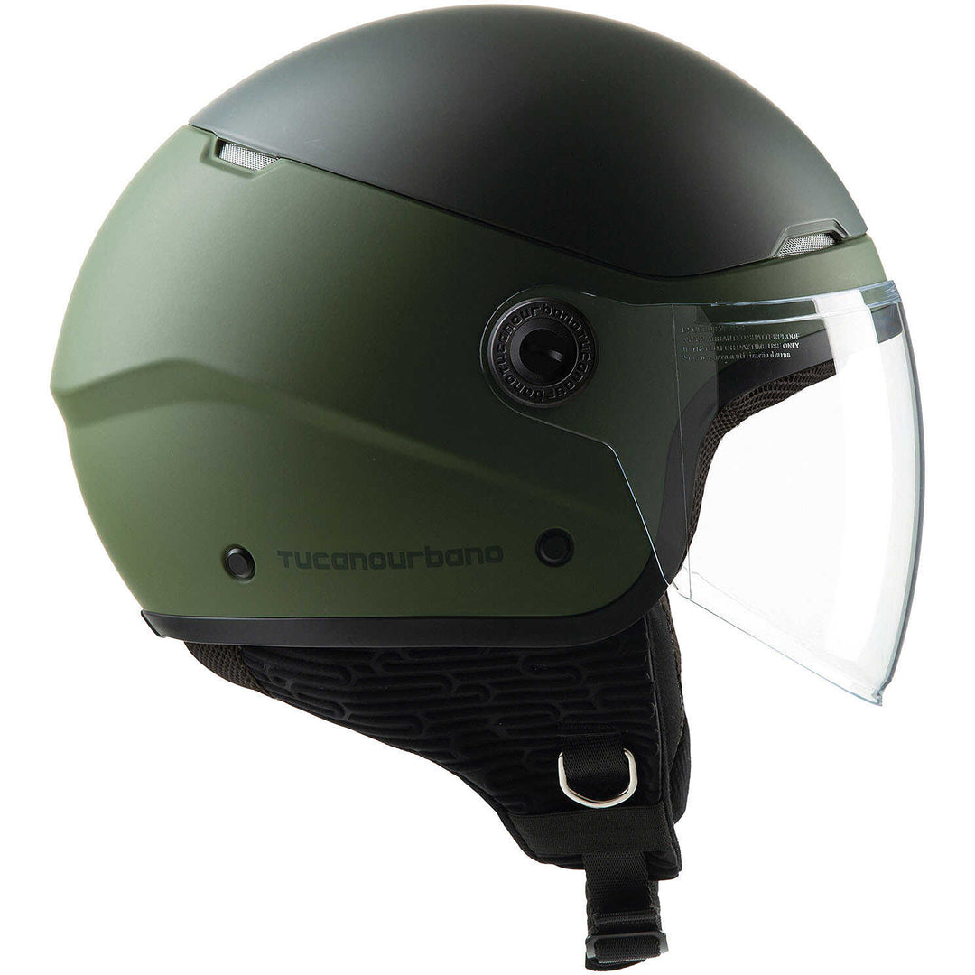 Casco Demi-Jet Tucano Urbano - El 'Pop - Verde Airborne Opaco