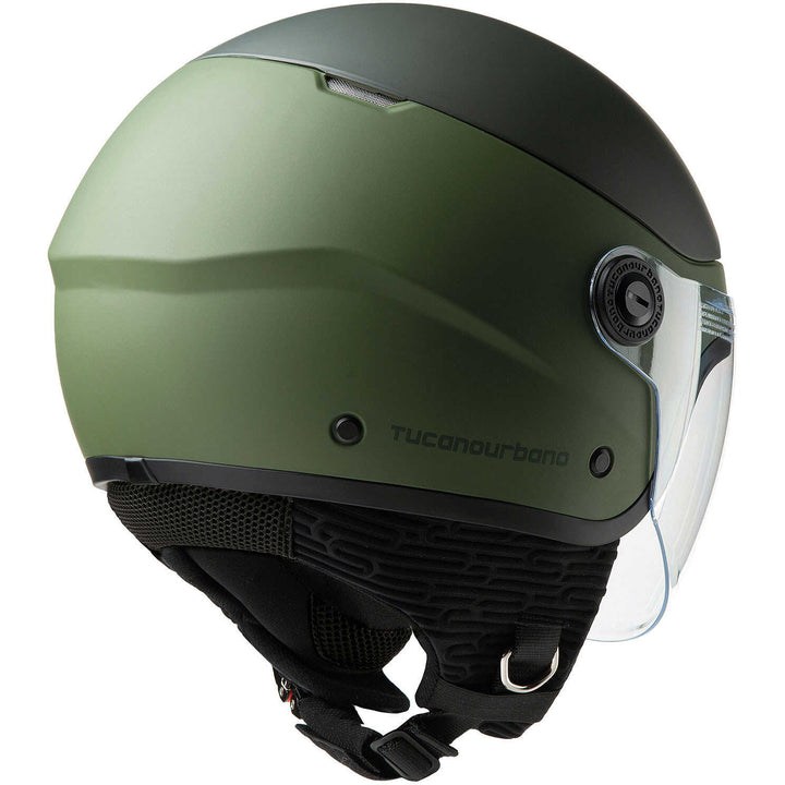 Casco Demi-Jet Tucano Urbano - El 'Pop - Verde Airborne Opaco