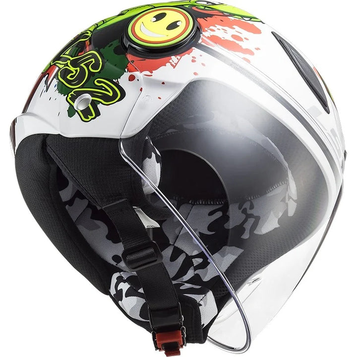 Casco Kid Jet LS2 Funny - Croco - Bianco