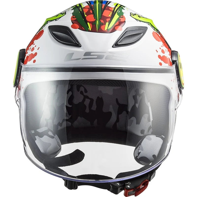 Casco Kid Jet LS2 Funny - Croco - Bianco