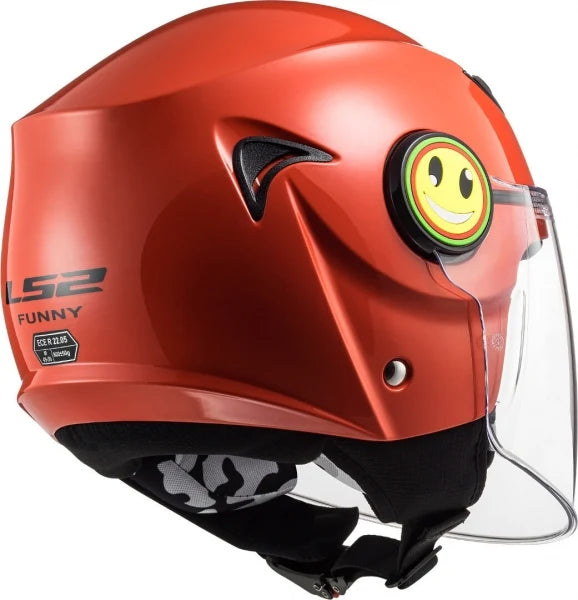 Casco Kid Jet LS2 Funny - Rosso Lucido